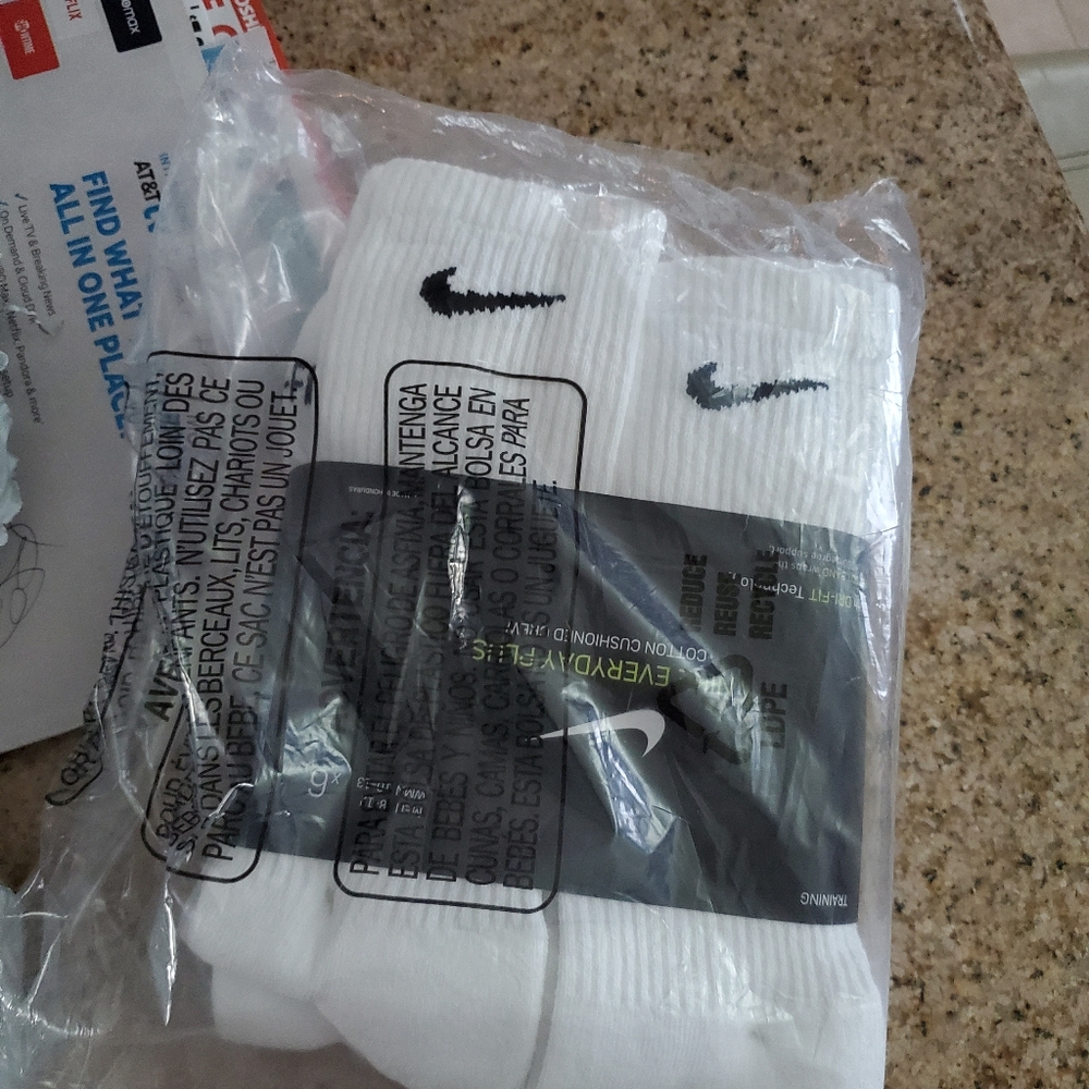 Nike socks 6 pack (white)
